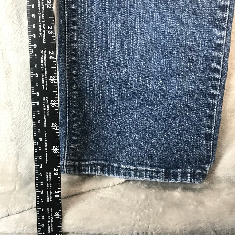 Levis Jeans Womens 14M Blue 525 Straight Leg Perfect Waist Flap Pocket Denim - Picture 5 of 12